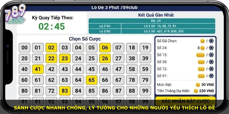 Sảnh cược nhanh chóng, lý tưởng cho những người yêu thích lô đề